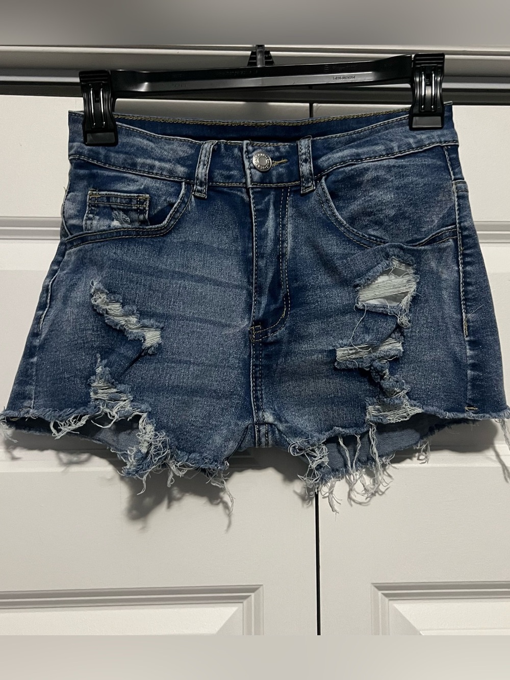 Shein Distressed & Faded Denim Shorts